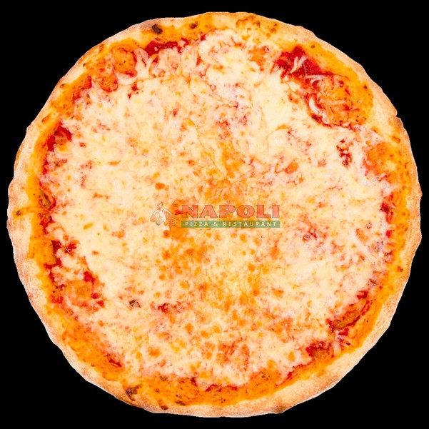 A cheese pizza from Napoli Pizza & Restaurant.
