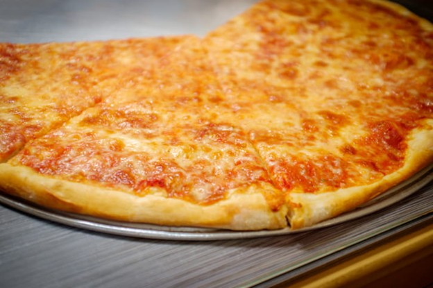 A New York-style pizza.
