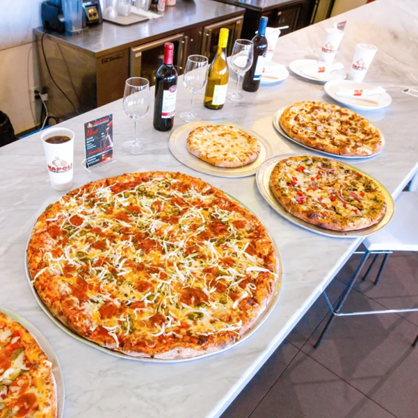 Different pizza options available at Napoli Pizza & Restaurant in Las Vegas.