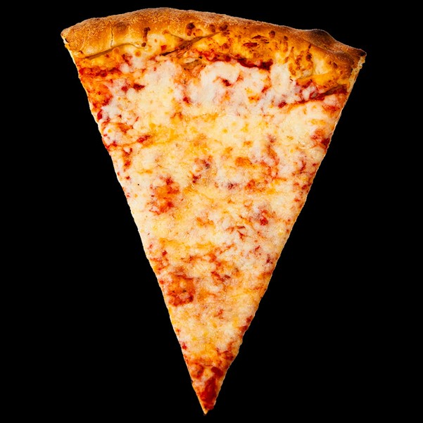 A slice of cheese pizza from Napoli Pizza.